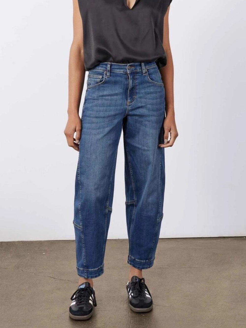 RUTI Wide-Leg Flare Women’s Jeans in Dark Blue Wash Size 12p - Picture 1 of 6